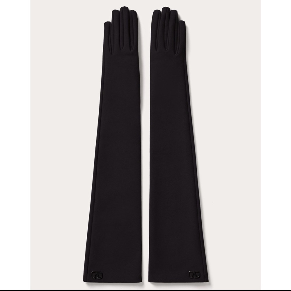 Valentino Garavani VLOGO SIGNATURE JERSEY GLOVES, Size US 8